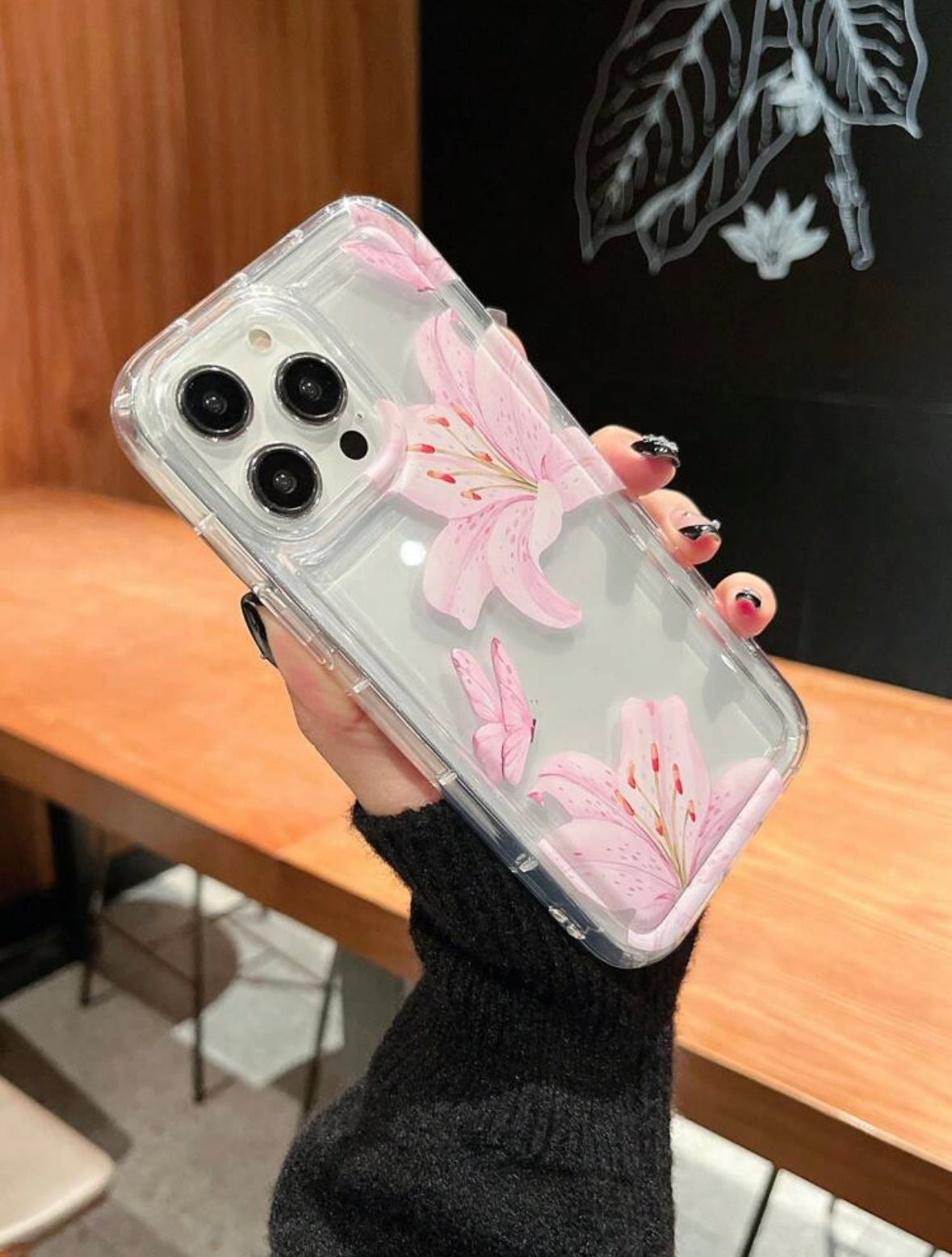 Clear silicone flower Iphone case