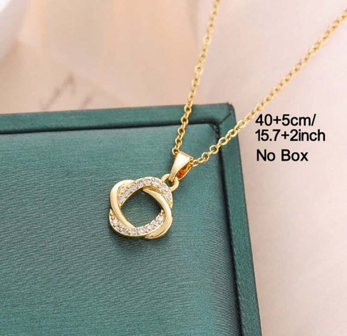 Hollow out circle & cubic women's necklace