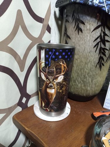 Hunting Gifts For Men - Deer Hunting Tumbler 20Oz Travel Coffee Mug Stainless Steel photo review