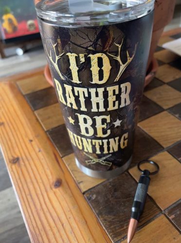 Hunting Gifts For Men - Deer Hunting Tumbler 20Oz Travel Coffee Mug Stainless Steel photo review