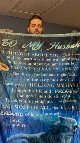 Husband Gift Ideas Blanket, I Love You Gifts for Him, Best Couple Wedding Anniversary Romantic Gifts for Husband photo review